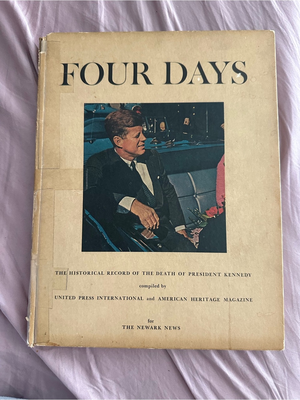 Four Days - Vintage JFK Hardcover Book in Cream Cover